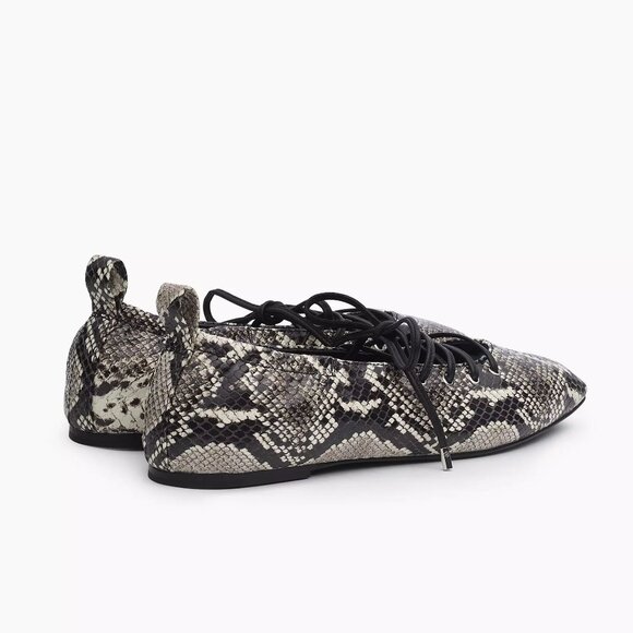 Rag & Bone Sophia Ballet Flats Size 6.5 Snake Embossed Leather NEW $378 - Picture 4 of 16